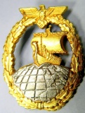 German WWII Naval Kriegsmarine Auxiliary Cruiser Badge