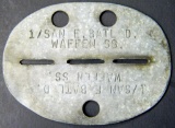 WWII German Dog Tag, Waffen-SS