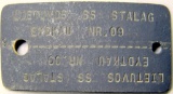 World War II Pow Dog Tags, SS Stalag