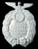 WWII 1931 SA Treffen Braunschweig Breast Badge, German