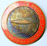 WW2 Zeppelin Hindenburg Lakehurst Tokio Los Angeles Air Ship Tour Badge