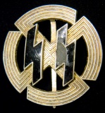 WWII Waffen SS Silver Runic Combat Breast Badge