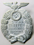 WWII 1931 SA Treffen Braunschweig Breast Badge