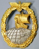 German Naval Kriegsmarine Auxiliary Cruiser Badge