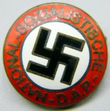WWII NSDAP Enameled Swastika Party Badge