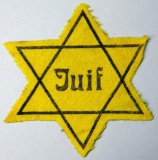 Jewish Concentration Camp Uniform Star, WWII