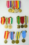 Grouping of Military Ribbon Bars and Medals