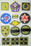 Grouping of 13 Military Patches
