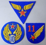 USAAF WWII 10th, 11th, 12th Army Air Force Bullion Shoulder Patches