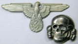 WWII Waffen SS Officers Visor Cap Eagle & Skull