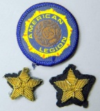American Legion Patch and Bullion Stars