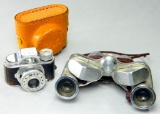 Lucifer AKC Theater Binoculars and Hit Micro Camera, Japan 1960's