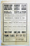1917 Orphans Court Sale Real Estate Auction Flyer