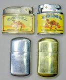 Four Vintage Camel Cigarette Lighters