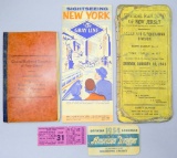 New York and New Jersey Mid-century Travel Guides and Stubs