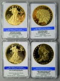 American Mint Slabbed Commemorative Coins, Four