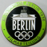 German WWII 1936 Berlin Summer Olympics Film Maker Badge