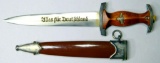 German WW2 Miniature SA Sturm Abteilung Brown Shirts EM Dagger & Scabbard