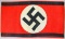 Waffen SS Shutz Staffel Officers Swastika Arm Band, German WWII