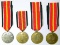 Four (4) German WWII Spanish Blue Division Eastern Front Decorations