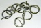 Eight (8) US World War II Army Pineapple Grenade Safety Pull Rings