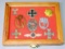 Cased German WWII Military Combat and Service Medal Display