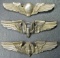 Three (3) USAAF WWII Army Air Force Balloon Pilot Wing, Aerial Gunner Wing, and Bombardier Wings