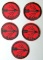 Five (5) BSA Flaming Arrow Red Black Patrol Patch, Boy Scouts