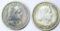 Two (2) 1893 Columbian Exposition Silver Half Dollar Coins