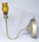 Antique Miniature Amber Glass Chimney Oil Wall Sconce
