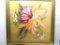Hand Painted Floral Asian Artwork, Framed