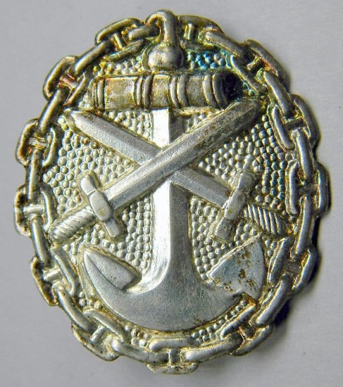 Imperial German World War I Kriegsmarine Silver Wound Badge