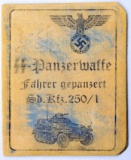 Waffen SS Panzerwaffe NCO Soldier Identification Book, German WWII