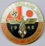 German Japanese WWII 1942 Alliance Axis Badge