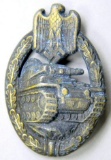 Army Wehrmacht Bronze Tank Assault Badge, German WWII