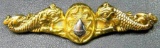 USN WWII Naval Submarine Surgeon Officers Dolphin Badge