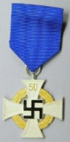 NSDAP 50-Year Faithful Service Cross, German WWII