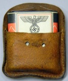 Nazi Germany Wehrmacht Eigentum Battery with Leather Pouch