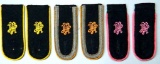 Three (3) Pairs of German WW2 Shoulder Boards: Cavalry,...Police,...Panzer