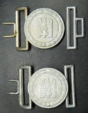 Two (2) German WWII Red Cross Belt Buckles