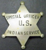 Old West US Indian Service Special Officer Cowboy Era Law Badge