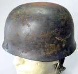 Luftwaffe Double Decal Paratrooper Fallschirmjager Jump Helmet, German WWII