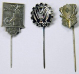 Three (3) German WW2 Stick Pins