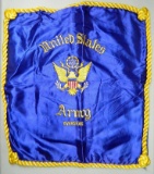 United States Army Overseas Pillow Sham and Metal Eagle Decoration