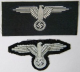 Waffen SS Officers and Waffen SS Enlisted Mans Arm Eagles, German WWII