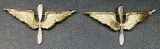 Pair of US World War I Aero Aviator Winged Prop Officers Collar Insignia