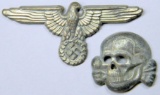 Waffen SS Officers Visor Cap Eagle & Skull, German WWII