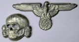 Waffen SS Officers Visor Cap Eagle and Skull, German WWII