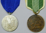 German Army Wehrmacht 4-year Long Service Decoration and USN Naval 1898 West Indies Campaign Medal