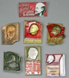 Grouping of Seven (7) Lenin Russian Pins